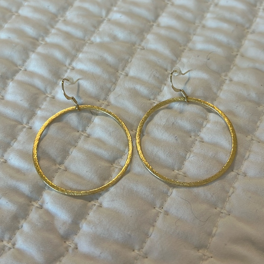 Gold hoop earrings